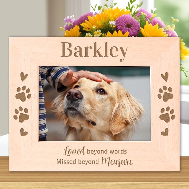 Haustier-Hundegedanken Personalisierten Holzbild Geätzte Rahmen (Von Creator hochgeladen)