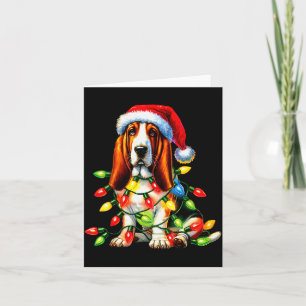Haustier Hundeliebhaber Weihnachtsmann Hut Weihnac Karte