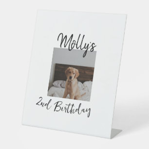 Haustier Katze Geburtstag Foto modern Sockelschild