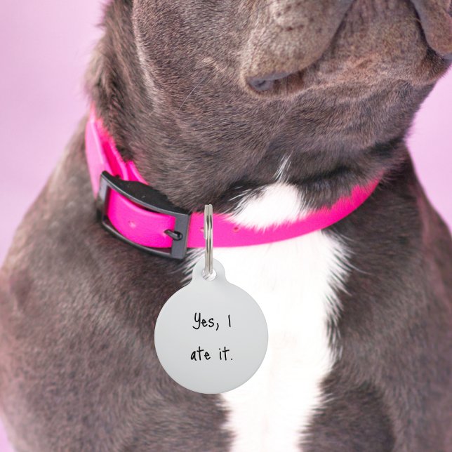 Haustier Katze "Ja, ich habe es gegessen" Funny Cu Haustiermarke (Von Creator hochgeladen)