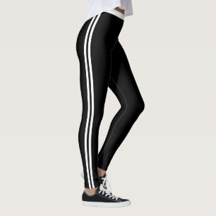 Haustier-Katzenliebhaber Schwarz-Weiß-Streifen Anp Leggings