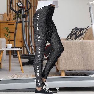 Haustier-Katzenmutter-Faux-Denim-Schwarze Jeans im Leggings