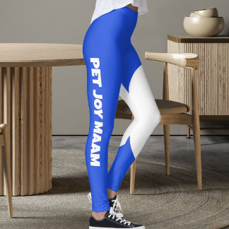 Haustier Katzenmutter Name Elektrisch Saphir Blau  Leggings