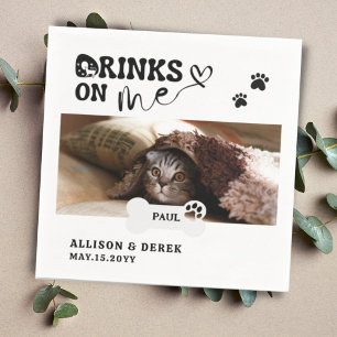 Haustier Katzenname Individuelles Foto Getränke Ge Serviette