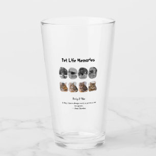 Haustier-Lebenserinnerungen 8-Foto-Collage Ehrente Glas
