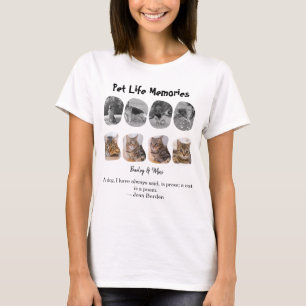 Haustier-Lebenserinnerungen 8-Foto-Collage Ehrente T-Shirt