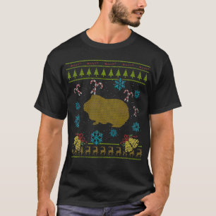 Haustier-Meerschweinchen-Weihnachtshässliches T-Shirt