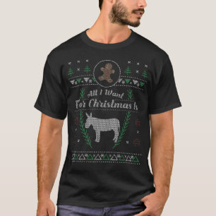 Haustier-Miniaturesel-Weihnachtshässliches Shirt
