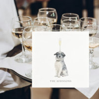 Haustier mit Champagnerglas Hochzeit II