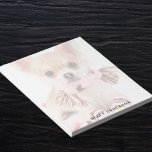 Haustier mit individuellem Foto Notizblock<br><div class="desc">Personalisieren und fügen Sie Ihr Foto von Ihrem Haustier,  Hund. Das Foto hat ein weißes Overlay,  sodass Sie Ihre Schrift sehen können. Anpassen und Hinzufügen eines Textes.</div>