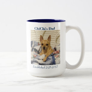 Haustier-oder Blick-stolze Elternteil-Foto-Tasse Zweifarbige Tasse