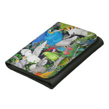 Haustier-Papageien der Weltleder-Geldbörse