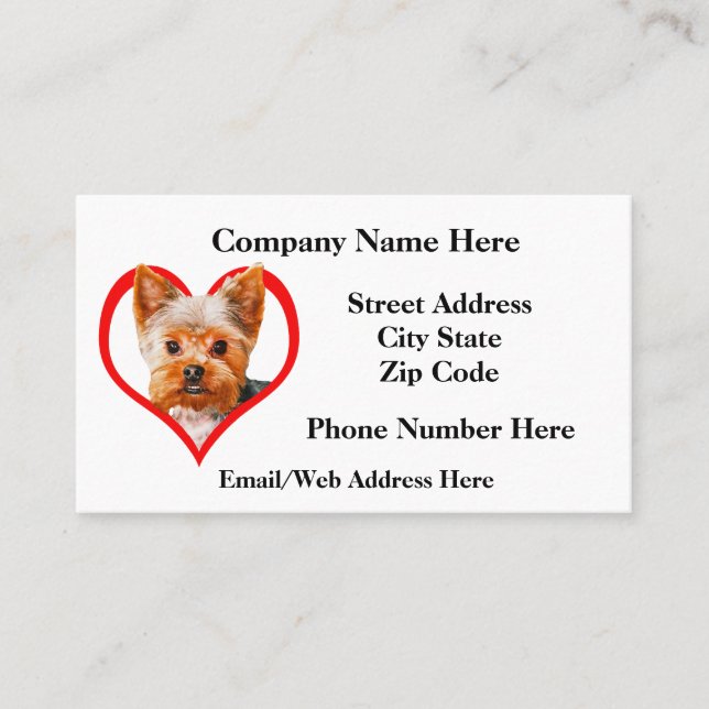 Haustier-Pflegenprobe 9 Visitenkarte (Vorderseite)