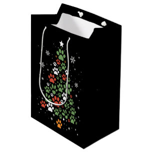 Haustier Pfote Weihnachtsbaum Katzen Hunde Liebhab Mittlere Geschenktüte
