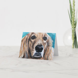 Haustier-Porträt - golden retriever Karte