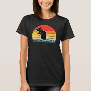 Haustier Ratte Retro Vintage Sonnenuntergang T-Shirt