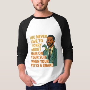 Haustier Schlange Kein Haar Anzug Lustige Grafik T-Shirt