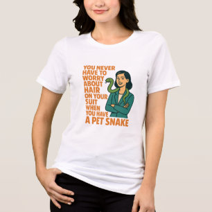 Haustier Schlange keine Haare auf dem Anzug Retro  Tri-Blend Shirt
