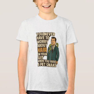 Haustier Schlange Nein auf Haar Anzug Lustige Graf Tri-Blend Shirt