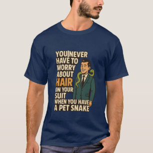 Haustier Schlange Nein Haare Anzug Lustige Grafik T-Shirt