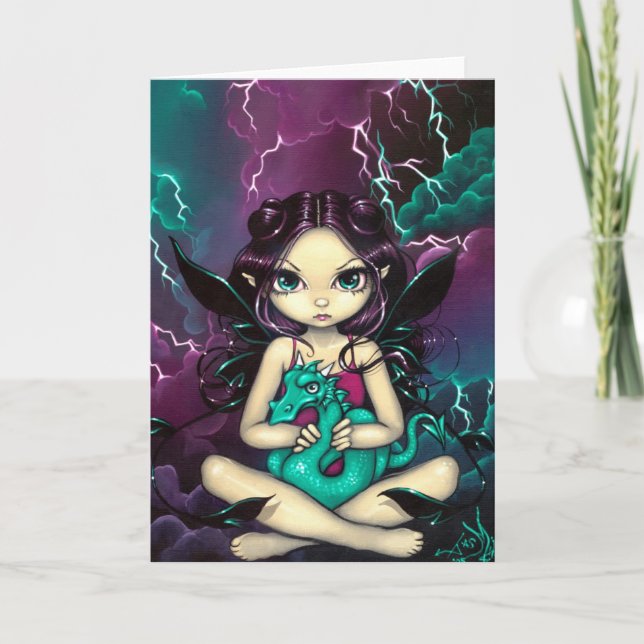 "Haustier-Sturm-Drache-" Gruß-Karte Karte (Vorderseite)