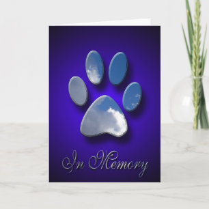Haustier Sympathy Card Beileid Katze Beileid Karte