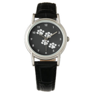 Haustier-Tatzen-Drucke Armbanduhr