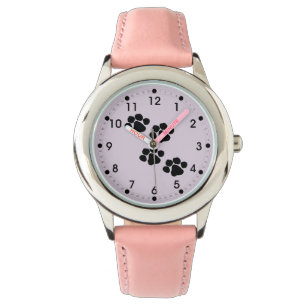 Haustier-Tatzen-Drucke Armbanduhr