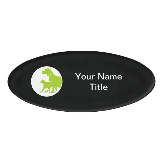 Haustier-Thema-Hunde-und Katzen-Entwurf Namenschild (Vorderseite)