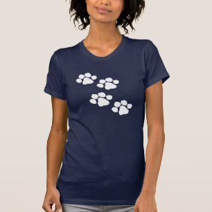 Haustier-Tier-Tatzen-Drucke T-Shirt