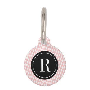 Haustier-Umbau des Ballerina-rosa Tierdruck-  Tiernamensmarke