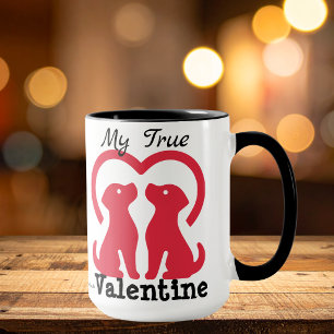 Haustier VALENTIN  Rot Personalisieren Tasse