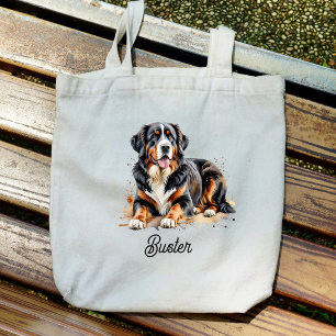 Haustier Wasserfarbe Berner Sennenhund Braun Perso Tragetasche