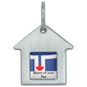 Haustieranhänger mit Flagge von Toronto, Kanada Tiermarke