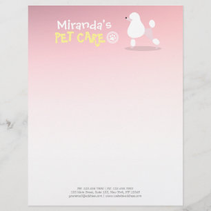 Haustierbetreuung Sitzen Süße Cartoon-Hund-Illustr Briefkopf