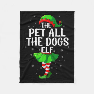 Haustiere aller Hunde Elf Weihnachten Mädchen Frau Fleecedecke