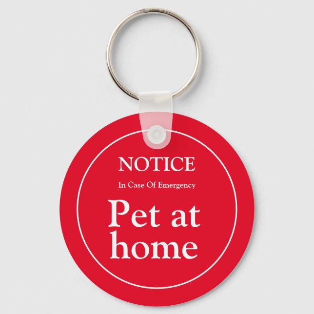 Haustiere auf Zuhause Schlüsselanhänger (Vorderseite)