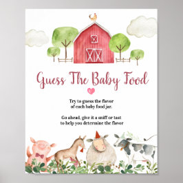 Haustiere Barnyard rät das Baby Food Poster