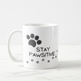 Haustiere Bleibe Pawsitive Paw-Druck Kaffeetasse