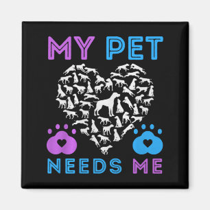 Haustiere brauchen emotionale Unterstützung Hunde Magnet
