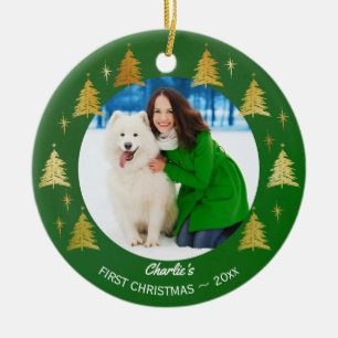 Haustiere Erste Weihnachten - Custom Puppy Hund Fo Keramik Ornament