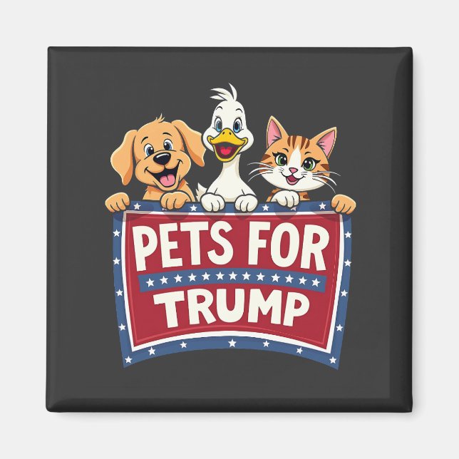 Haustiere für Trump Cats Maga Hunde Wahl Magnet (Vorne)