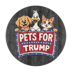 Haustiere für Trump Cats Maga Hunde Wahl Schneidebrett
