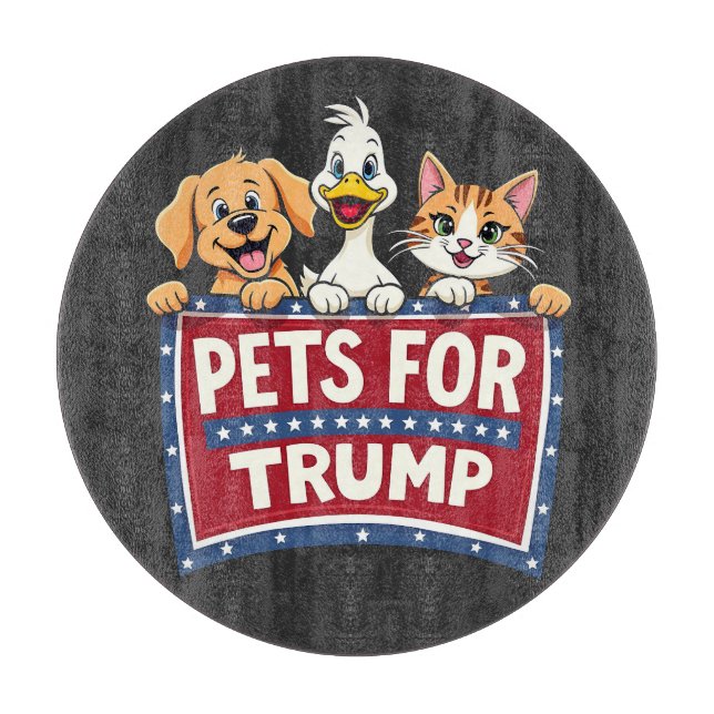 Haustiere für Trump Cats Maga Hunde Wahl Schneidebrett (Vorderseite)