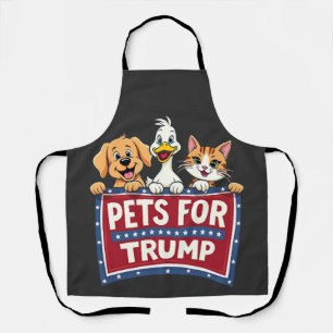 Haustiere für Trump Cats Maga Hunde Wahl Schürze