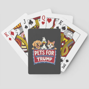 Haustiere für Trump Cats Maga Hunde Wahl Spielkarten