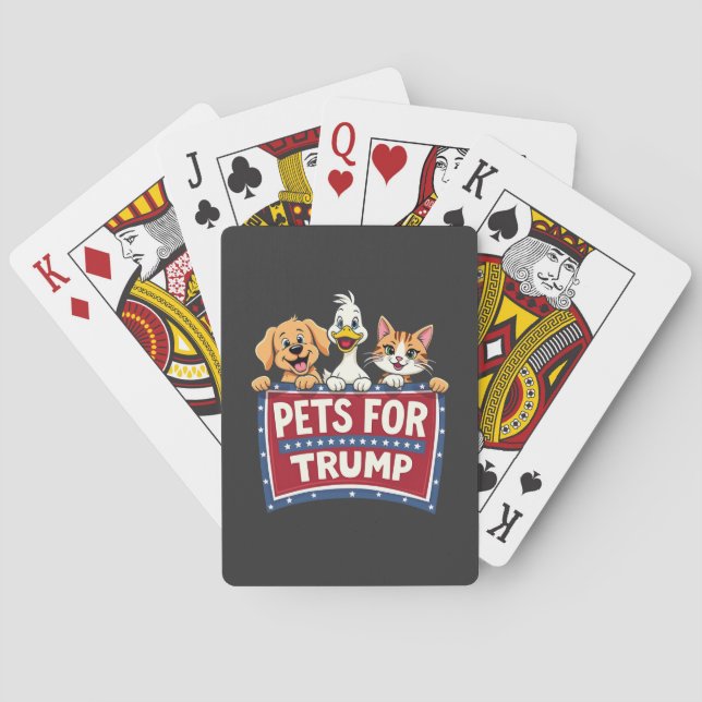 Haustiere für Trump Cats Maga Hunde Wahl Spielkarten (Rückseite)