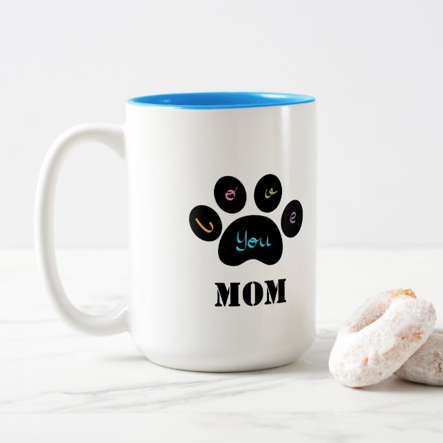 Haustiere Hund / Katze Liebe Sie MAMA Kaffee Tasse (Mit Donut)