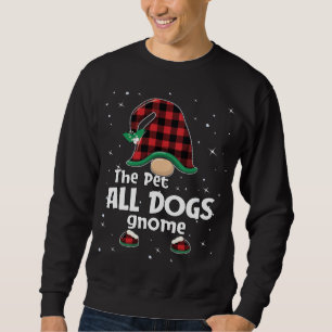 Haustiere Hunde Gnome Buffalo Kariert Matching Chr Sweatshirt