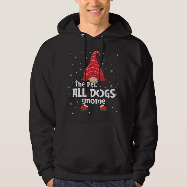 Haustiere Hunde Gnome Familie Matching Weihnachten Hoodie (Vorderseite)